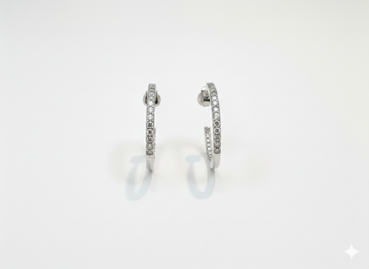 Cerchi filo strass SILVER