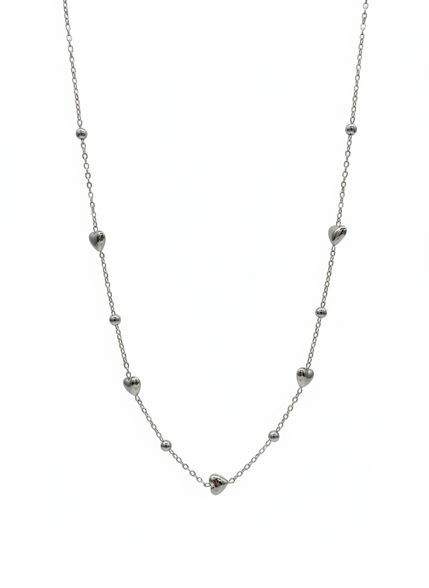 Collana Cuoricini bomb SILVER