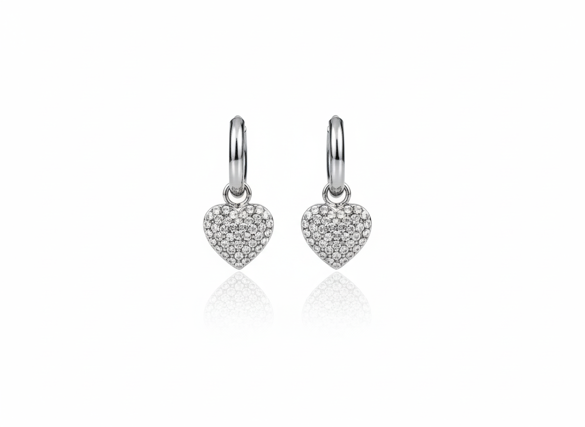 Cerchi Love strass SILVER