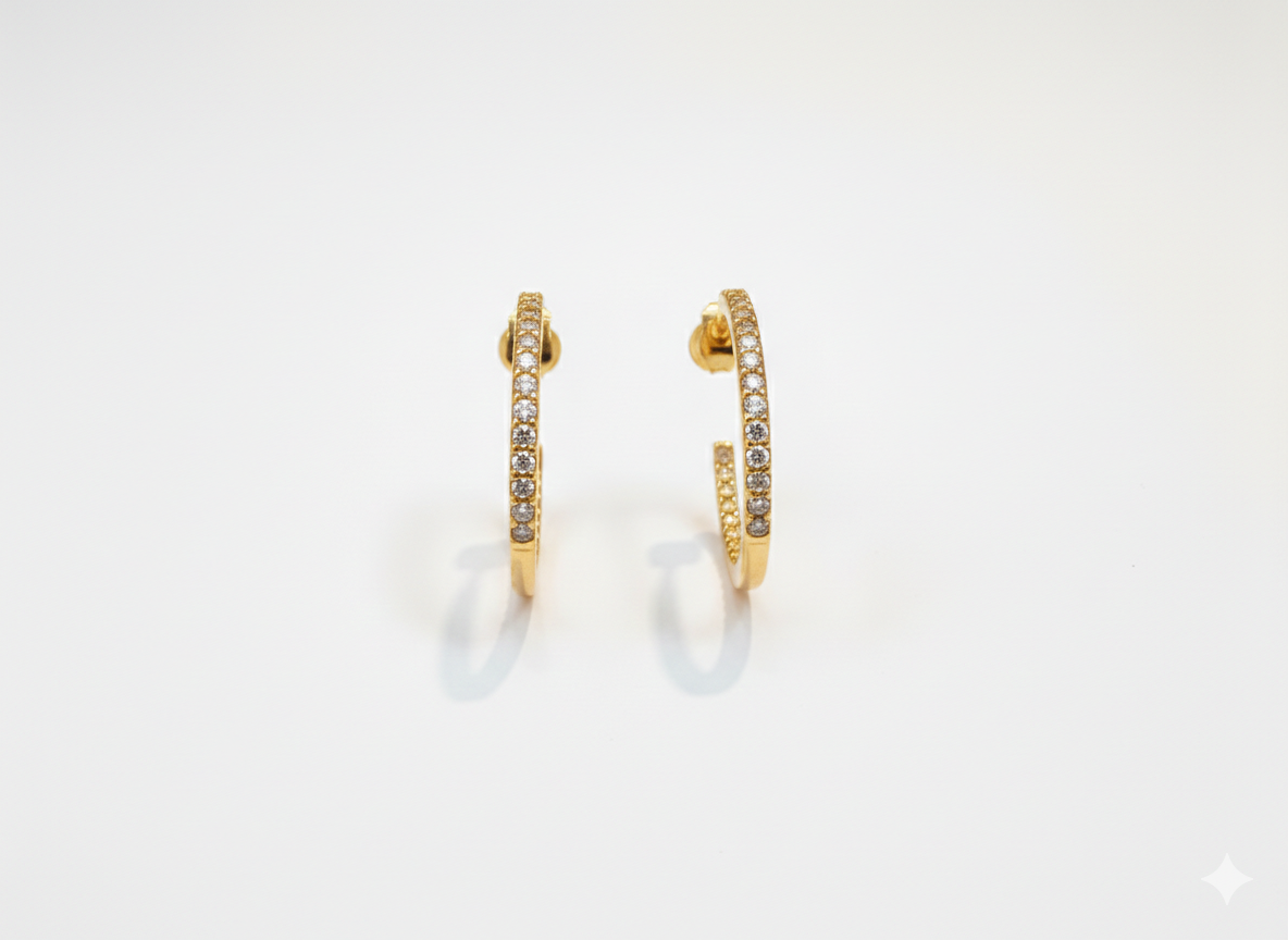 Cerchi filo strass GOLD