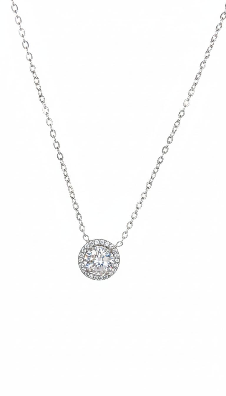 Collana Punto luce strass SILVER