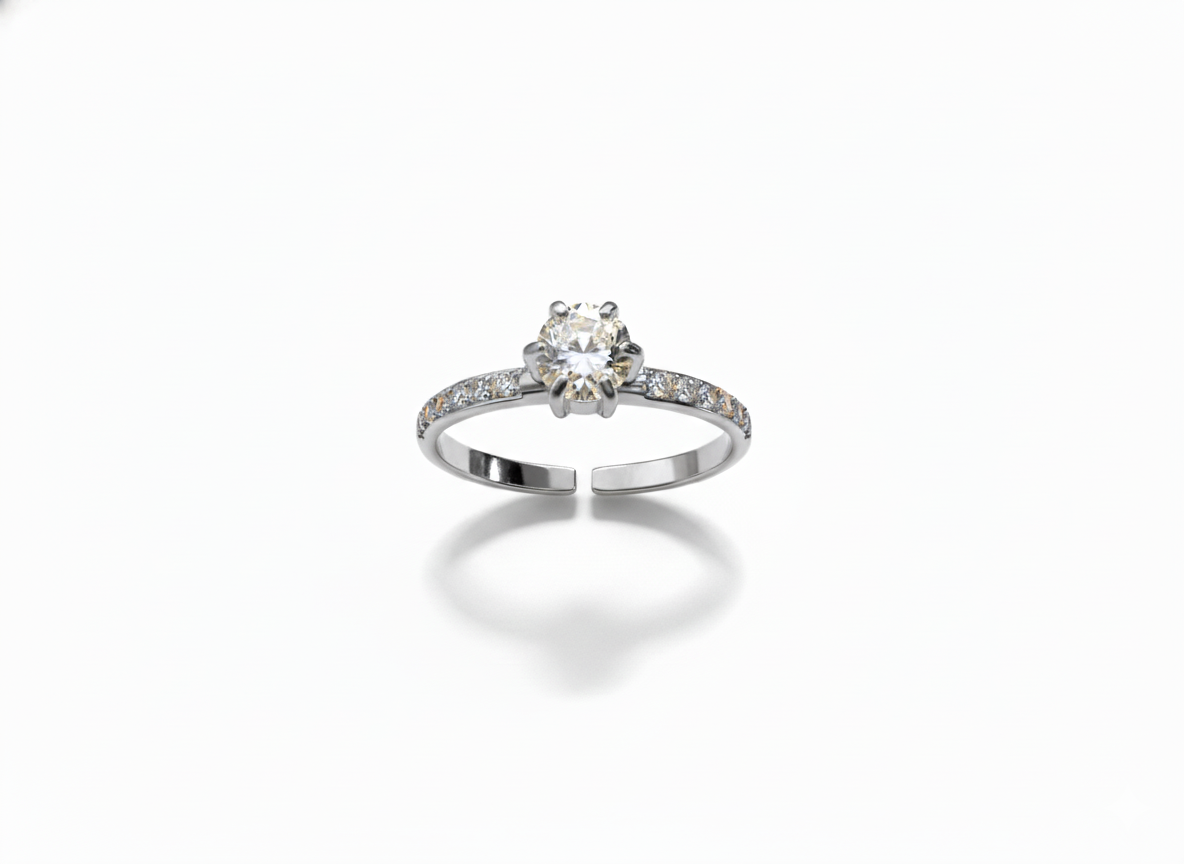 Anello Solitario SILVER
