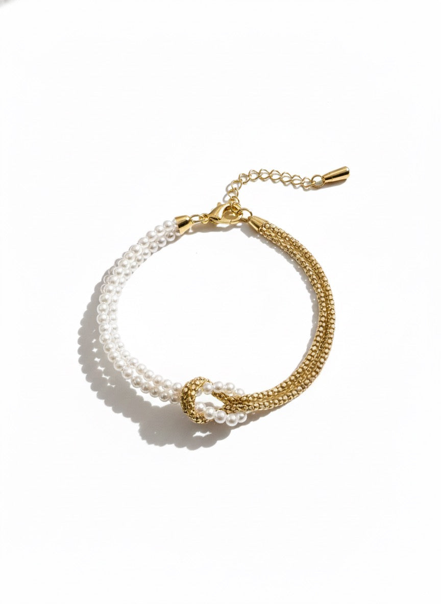 Bracciale unione con perle