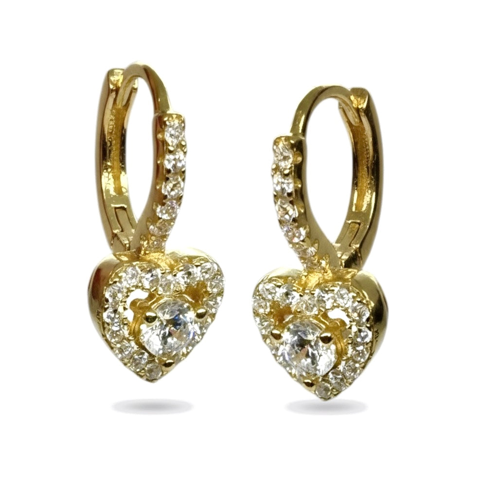 Boccole cuore dorate