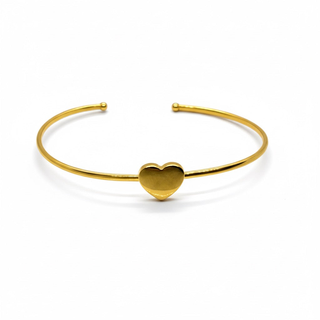 Bracciale cuore dorato