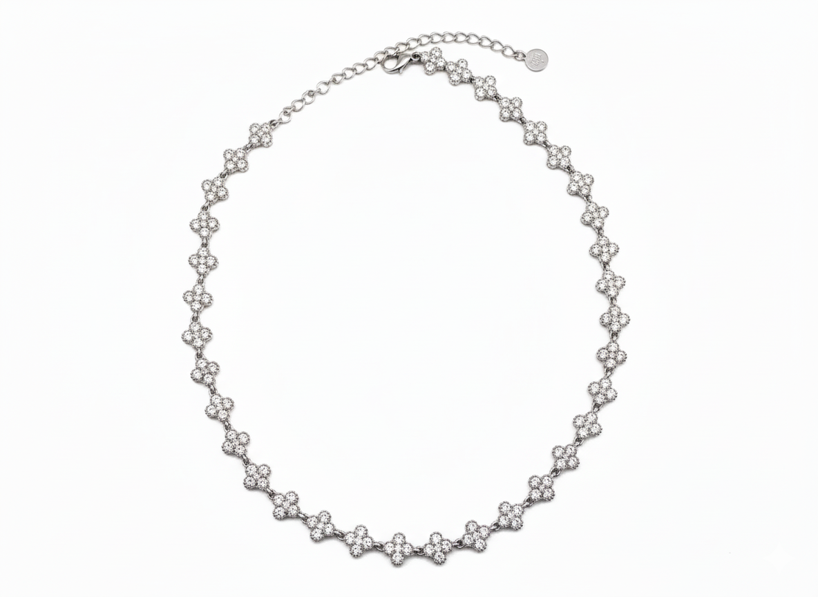 Choker Flower SILVER