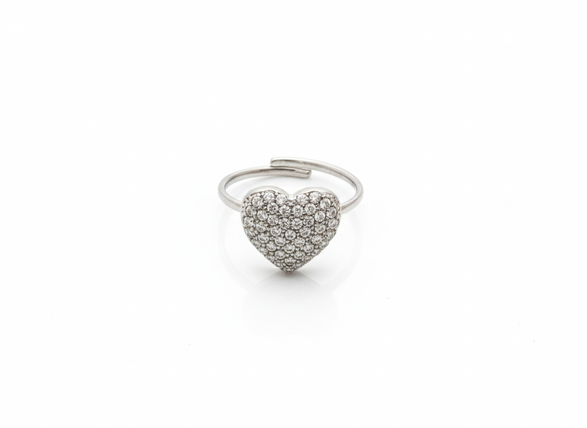 Anello Love strass