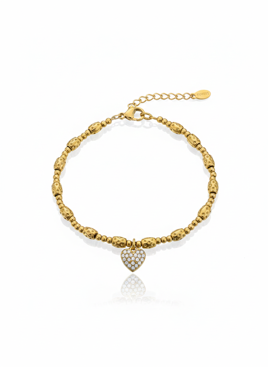 Bracciale Pepite cuore GOLD