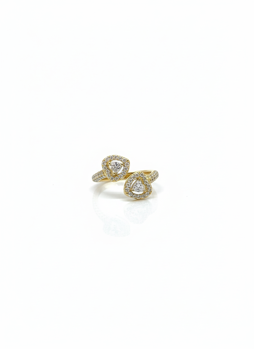 Anello due cuori GOLD