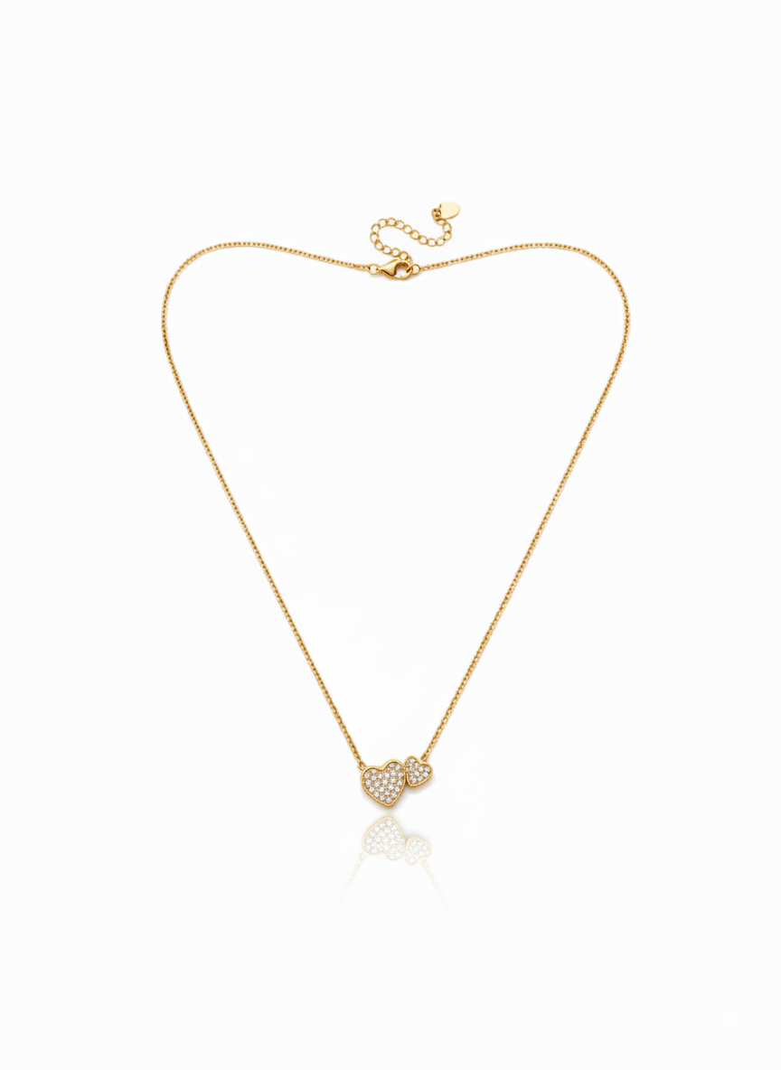 Collana Doppio cuore GOLD
