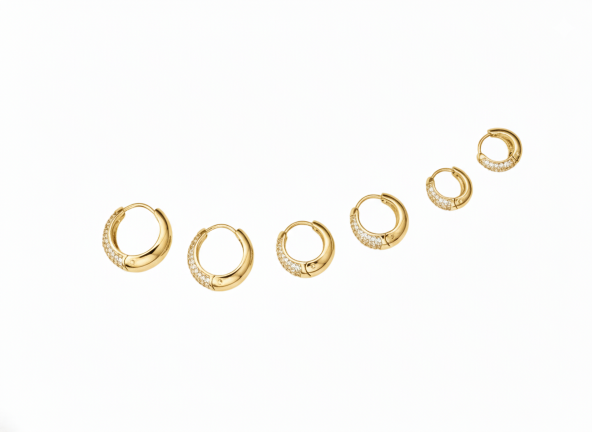Cerchi Bomb strass goccia GOLD
