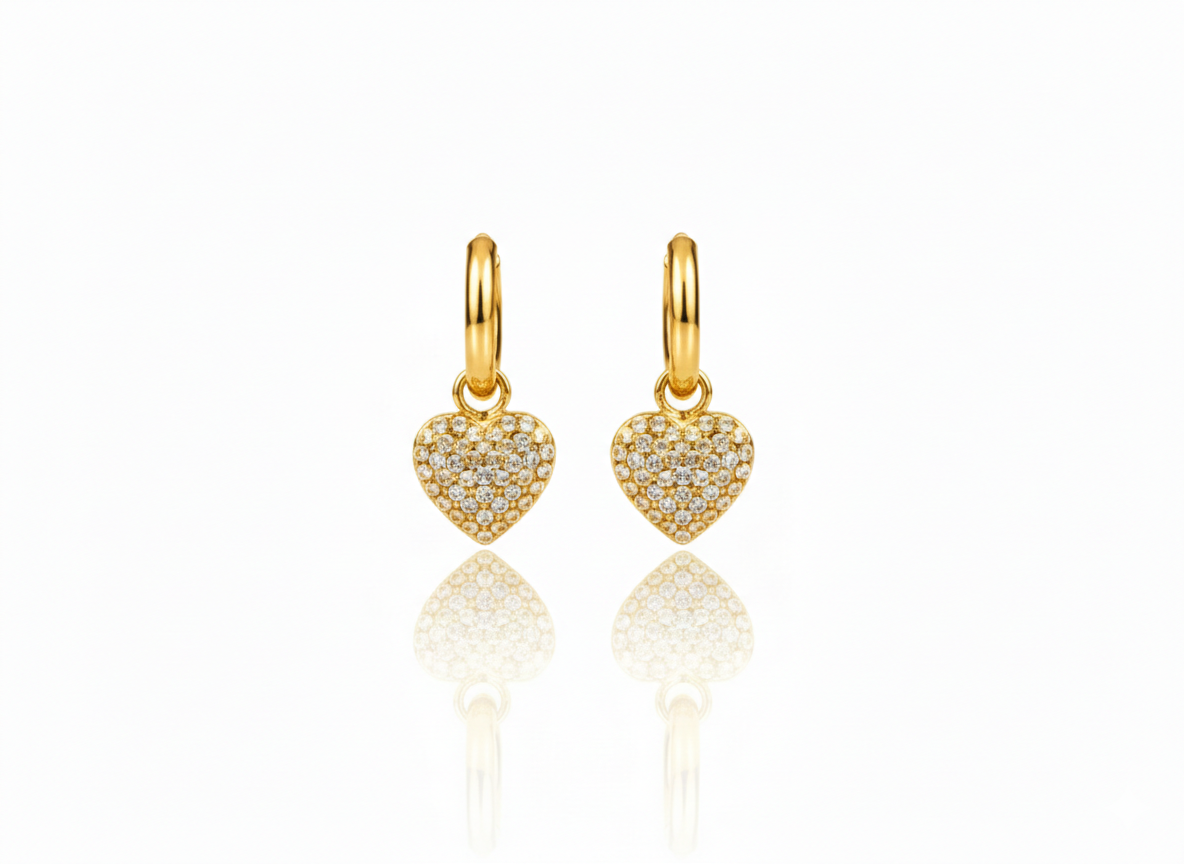 Cerchi Love strass GOLD