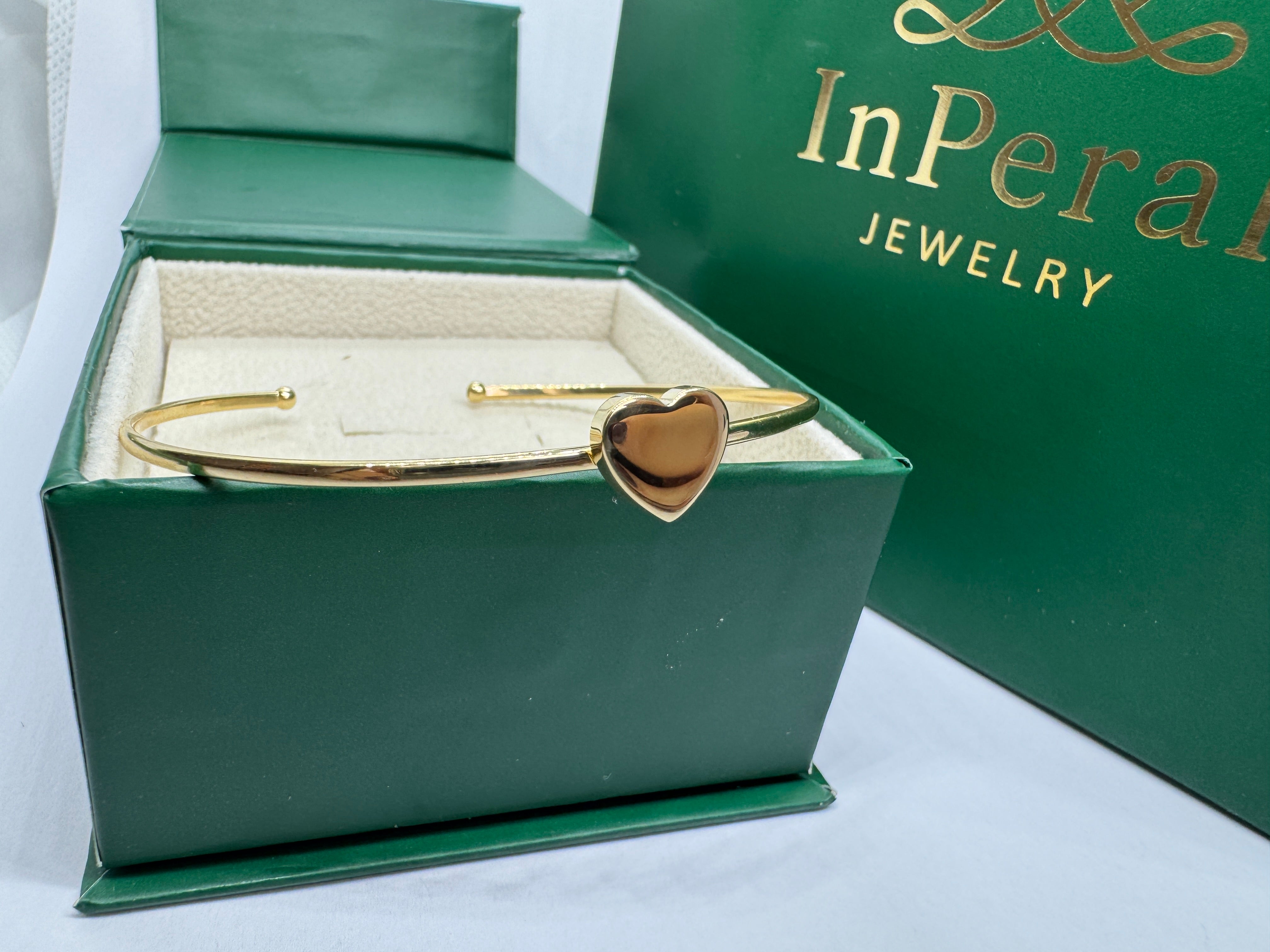 Bracciale cuore dorato