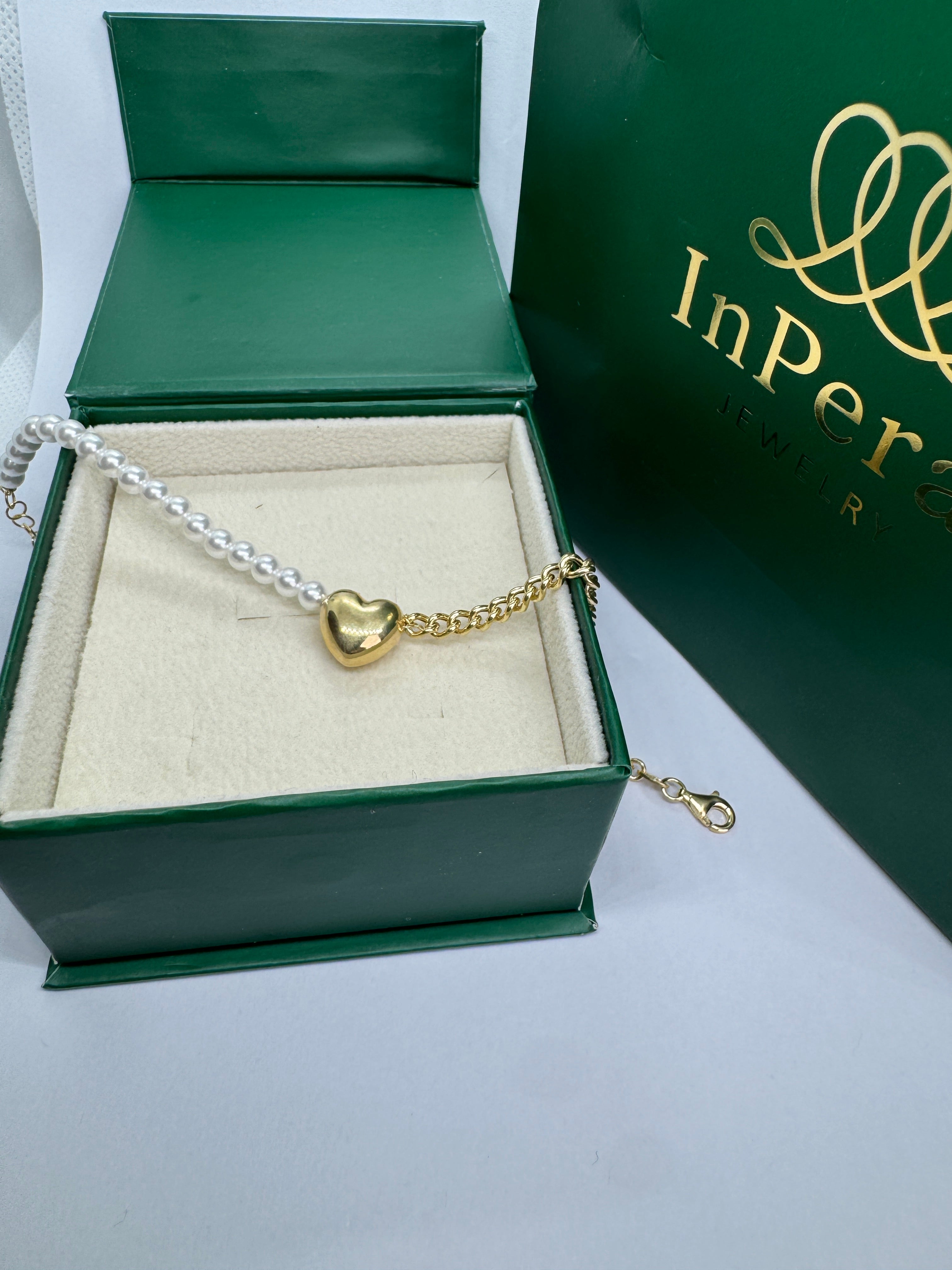 Bracciale cuore di perla