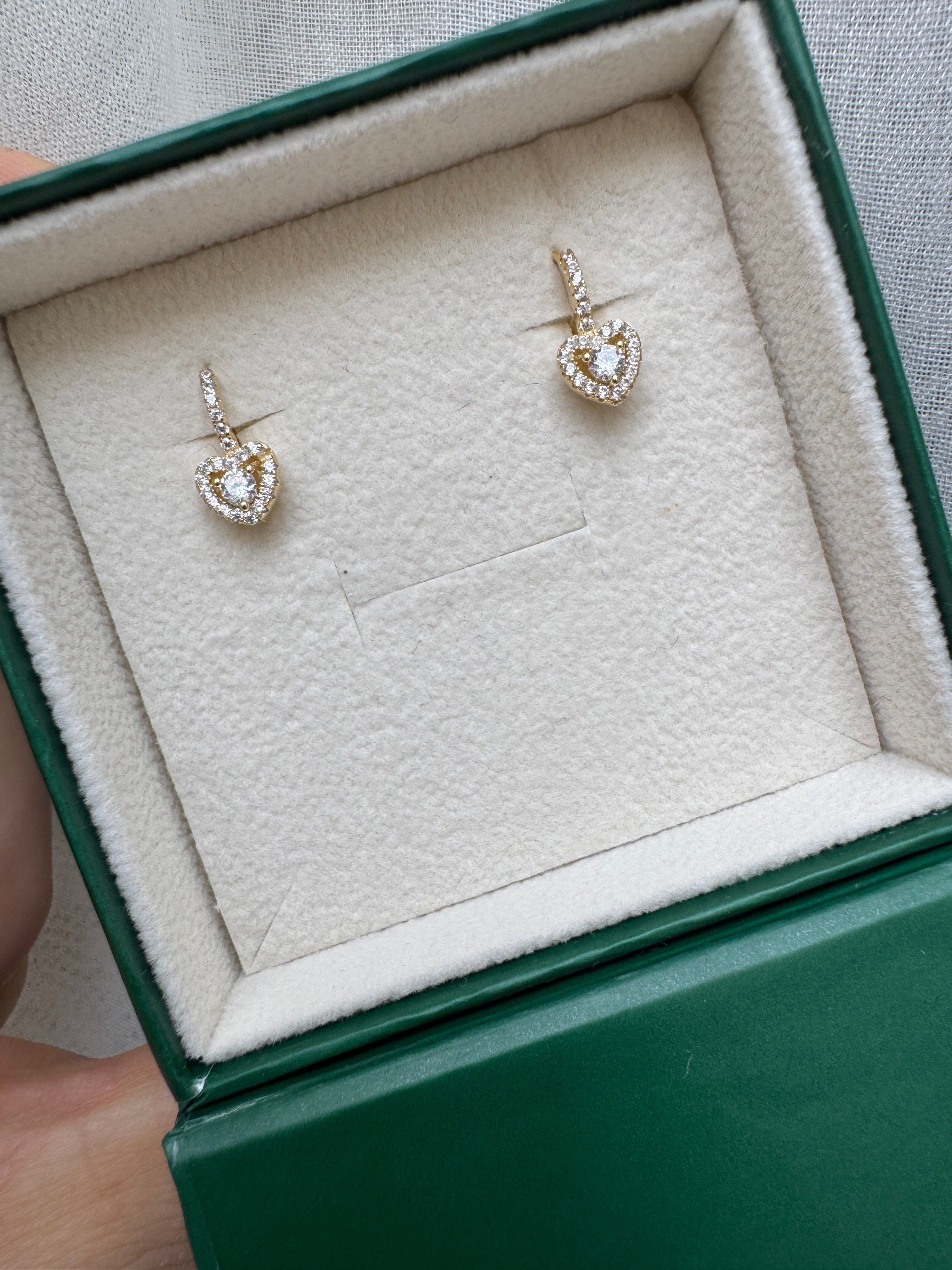 Boccole cuore dorate