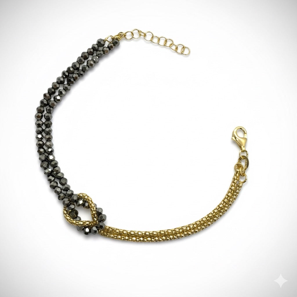 Bracciale nodo ematite